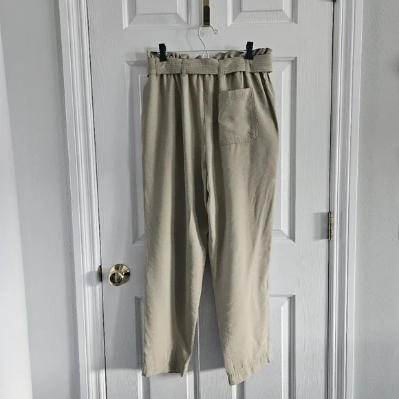 NWOT A New Day High Rise Paper Bag Waist Pants With Belt - Picture 7 of 10